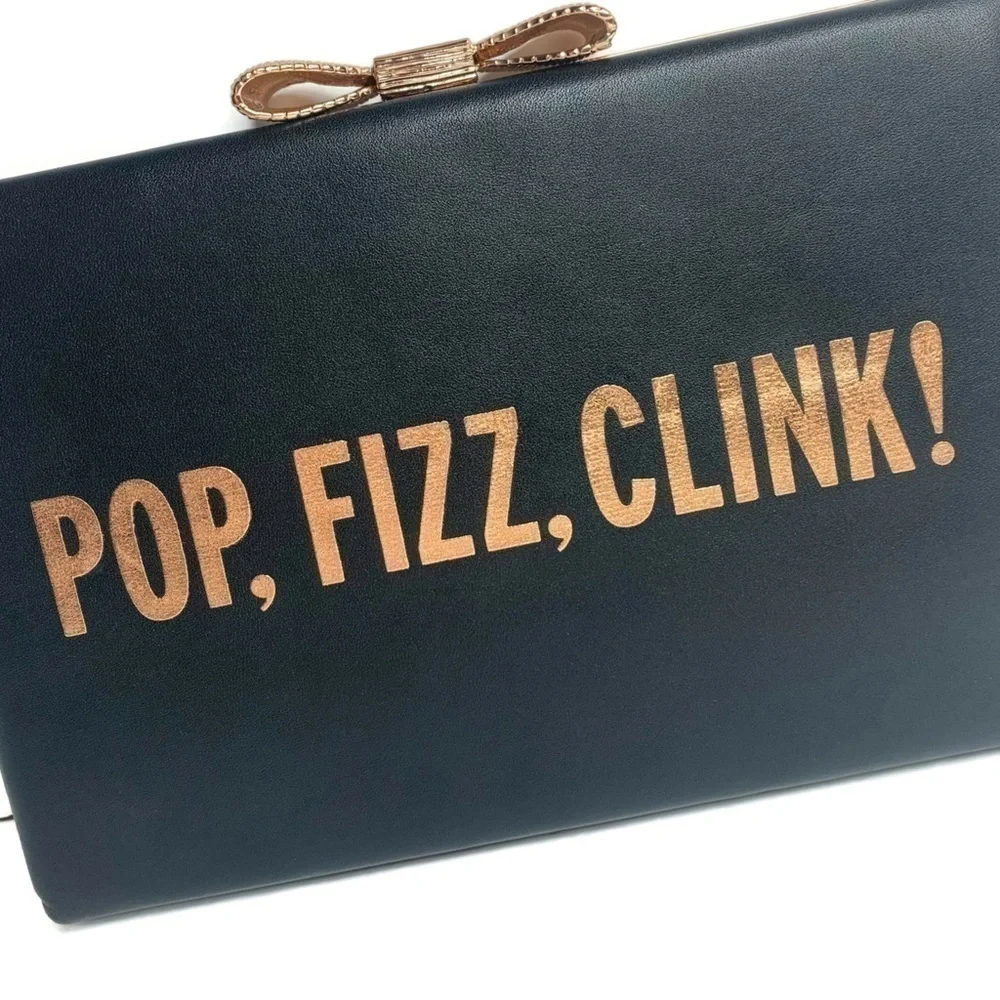 Kate Spade 🎩 POP Fizz Clink Clutch Fold Black Bag